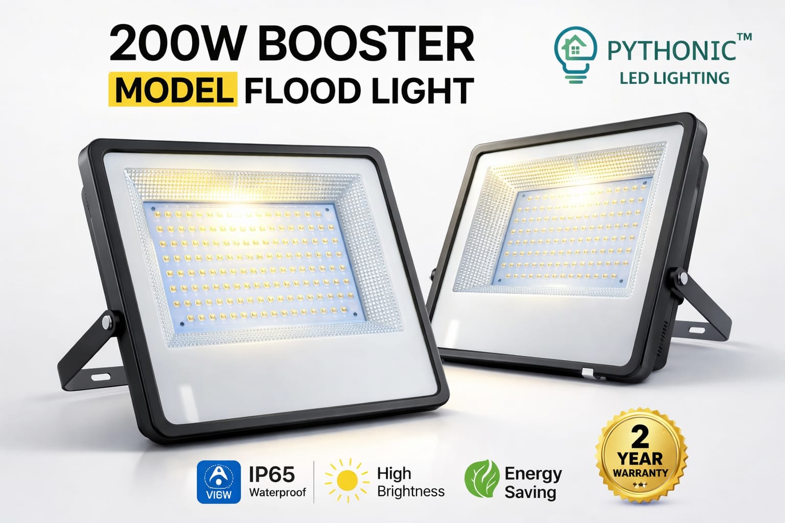 🚀 200W BOOSTER Model LED Flood Light — Extreme Brightness for Large Outdoor Areas
